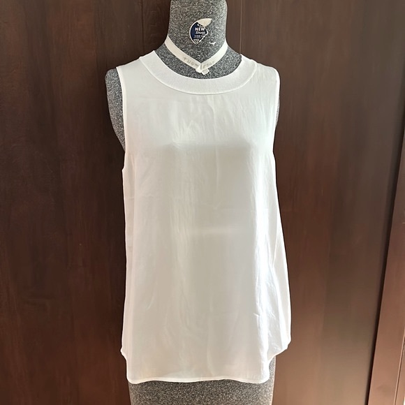 Vince Sleeveless Top Blouse White Size XS - Picture 2 of 9